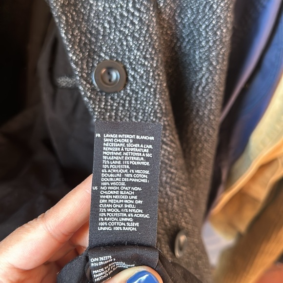 COS Black Belted Wool Coat Long Oversized Size 6 - Picture 7 of 7